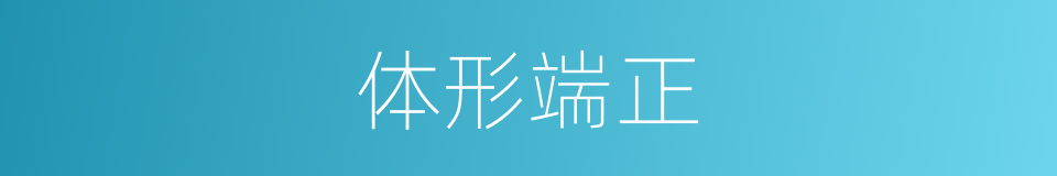 体形端正的同义词