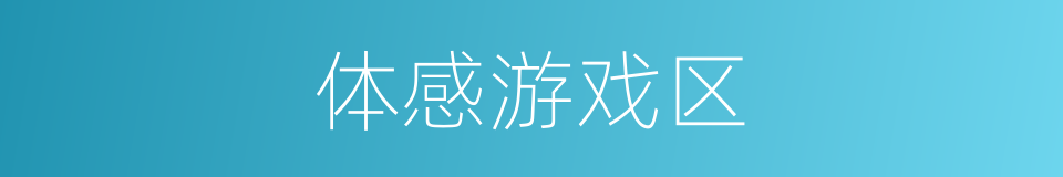 体感游戏区的同义词