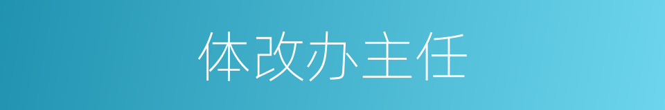 体改办主任的同义词