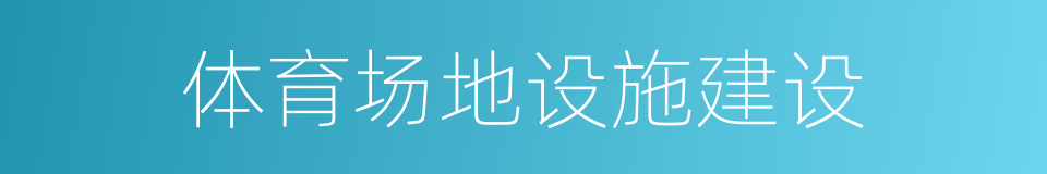 体育场地设施建设的同义词