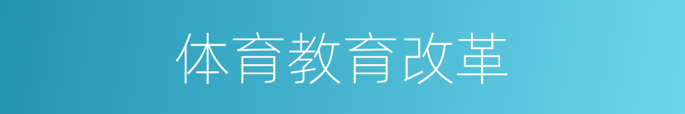 体育教育改革的同义词