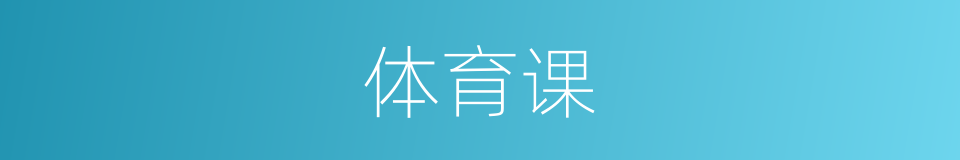 体育课的意思