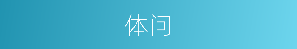 体问的意思