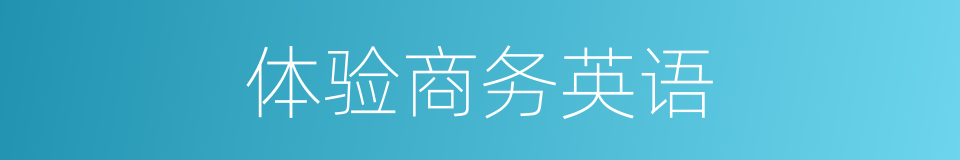 体验商务英语的同义词