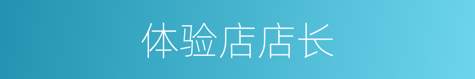 体验店店长的同义词
