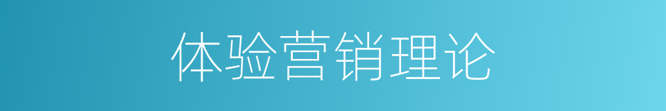 体验营销理论的同义词