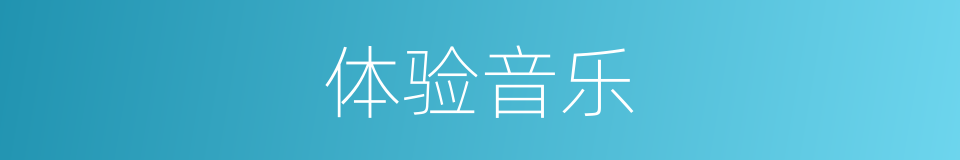 体验音乐的同义词