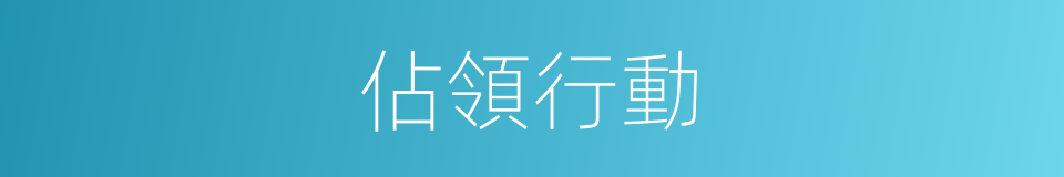 佔領行動的同義詞