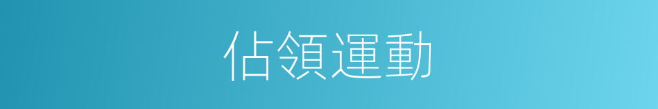 佔領運動的同義詞