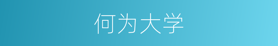 何为大学的同义词