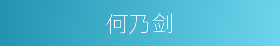 何乃剑的同义词