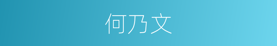 何乃文的同义词