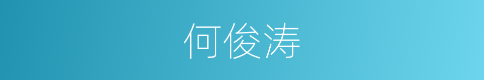 何俊涛的同义词