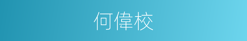 何偉校的同義詞