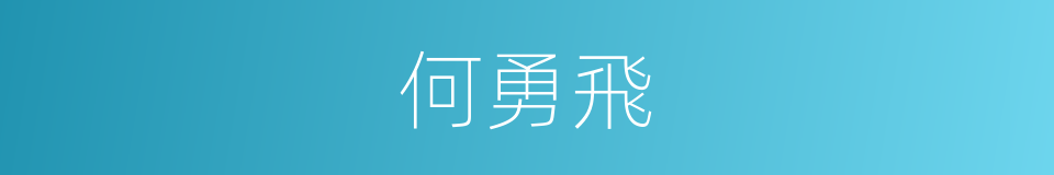 何勇飛的同義詞