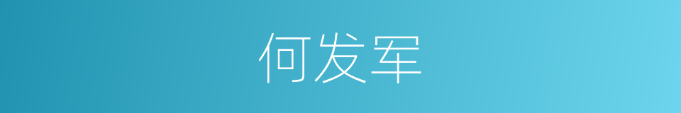 何发军的同义词
