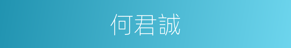 何君誠的同義詞