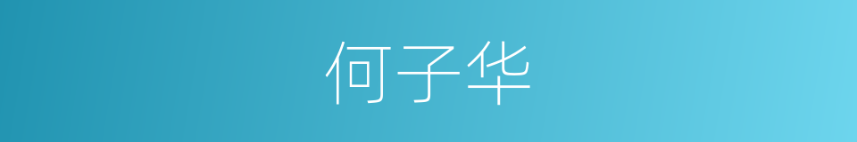 何子华的同义词