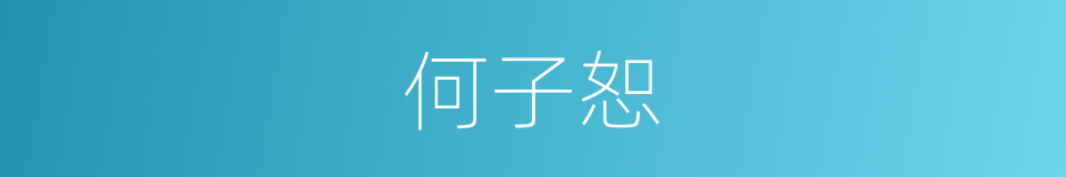 何子恕的同义词