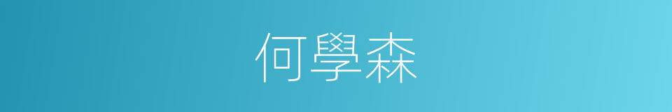 何學森的同義詞