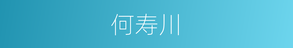 何寿川的同义词