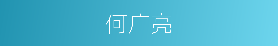 何广亮的同义词