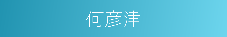 何彦津的同义词
