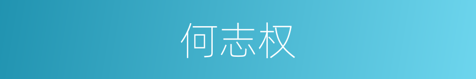 何志权的同义词