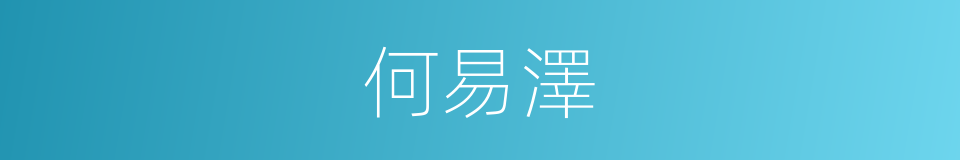 何易澤的同義詞