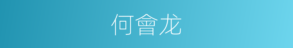何會龙的同義詞