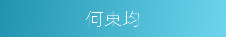 何東均的同義詞