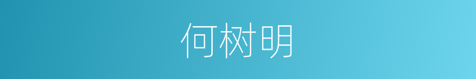 何树明的同义词