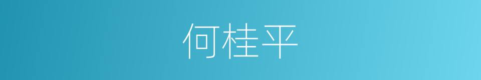 何桂平的同义词