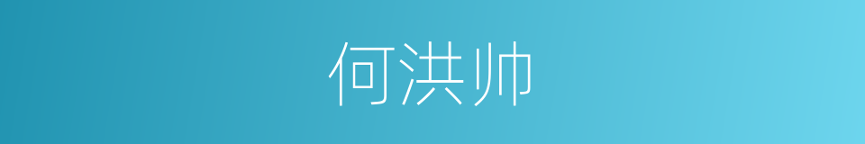 何洪帅的同义词