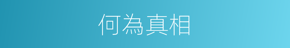 何為真相的同義詞