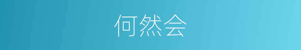 何然会的同义词