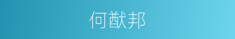 何猷邦的同义词