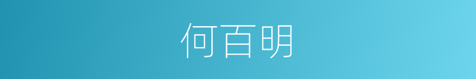 何百明的同义词