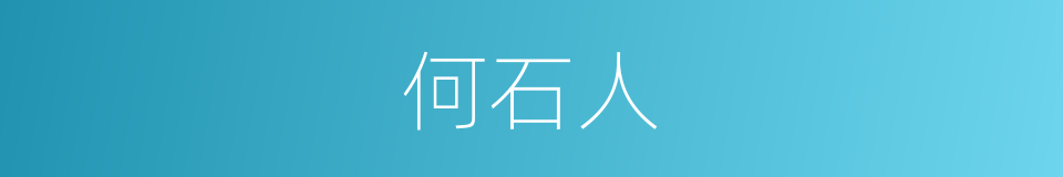 何石人的同义词
