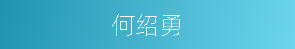 何绍勇的同义词