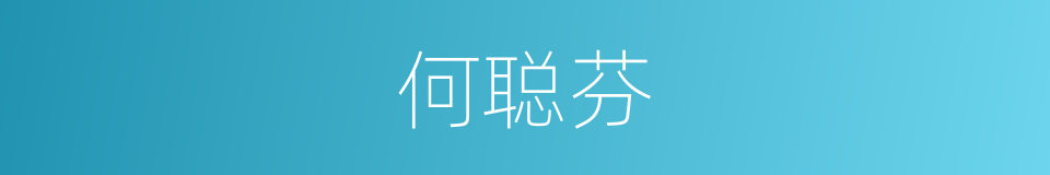 何聪芬的同义词