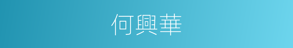 何興華的同義詞