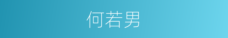 何若男的同义词