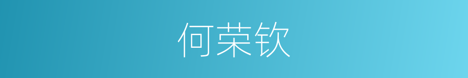 何荣钦的同义词