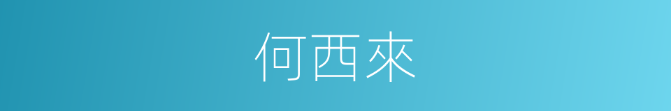 何西來的同義詞