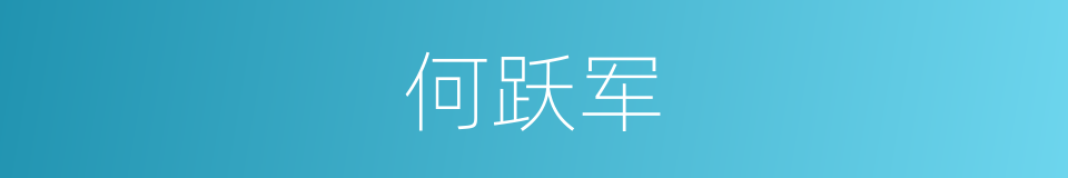 何跃军的同义词