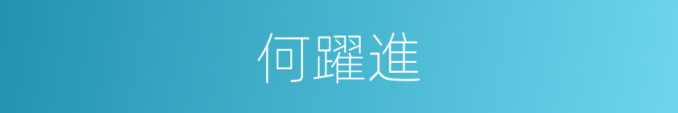何躍進的同義詞