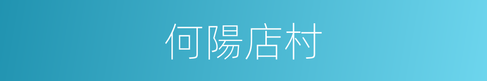 何陽店村的同義詞