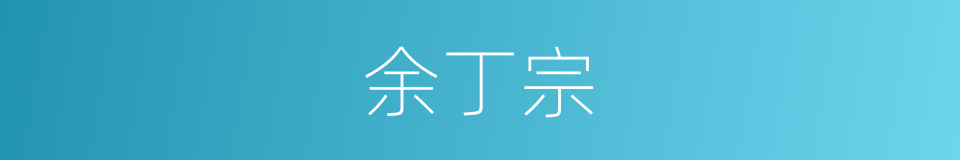 余丁宗的同义词