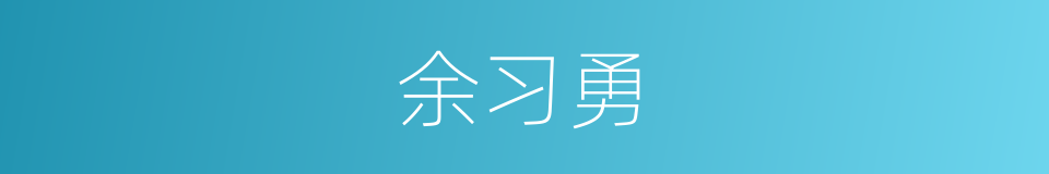 余习勇的同义词